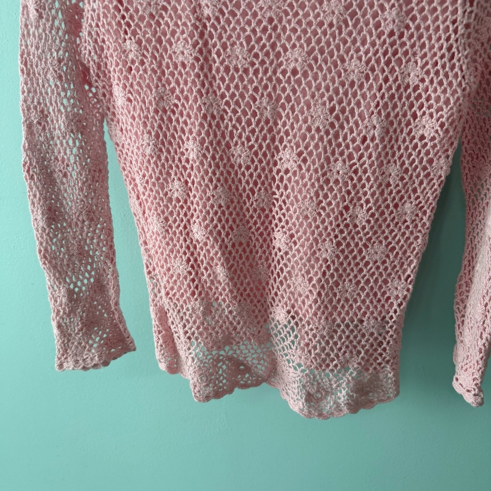 Croft & Barrow Pink Knit Sweater Size Large - Picture 10 of 11